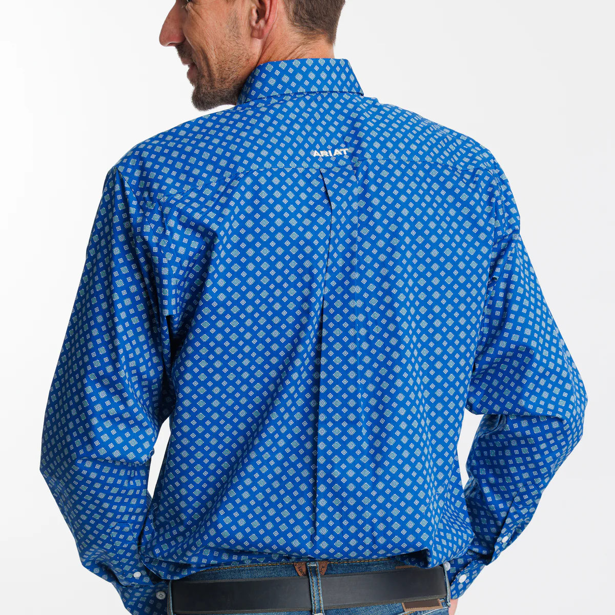 Ariat Mns Wrinkle Free Felini Classic LS Shirt True Blue - Black Friday Sale