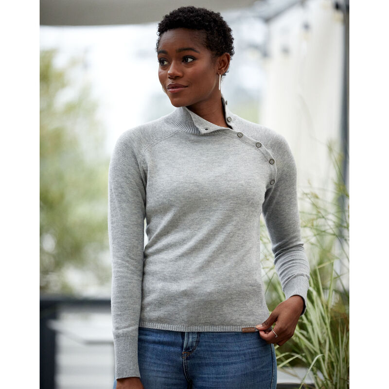 Ariat Wms Half Moon Bay Sweater Heather Grey - Winter Black Friday Sale