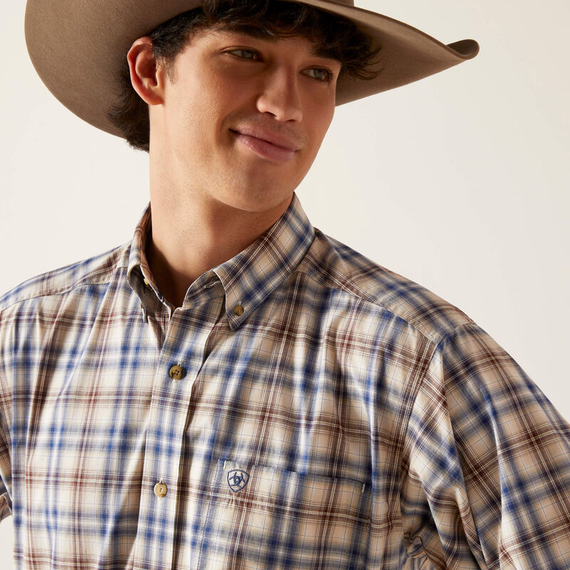 Ariat Mns Pro Series Baylor Classic LS Shirt White - EOFY Sale