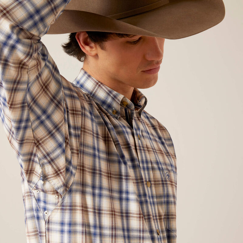 Ariat Mns Pro Series Baylor Classic LS Shirt White - EOFY Sale