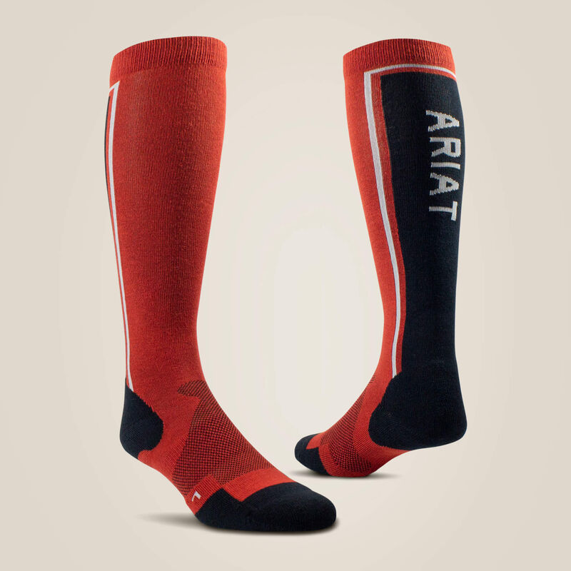 Ariat Uni Ariattek Winter Slimline Stocks Red Ochre/Black
