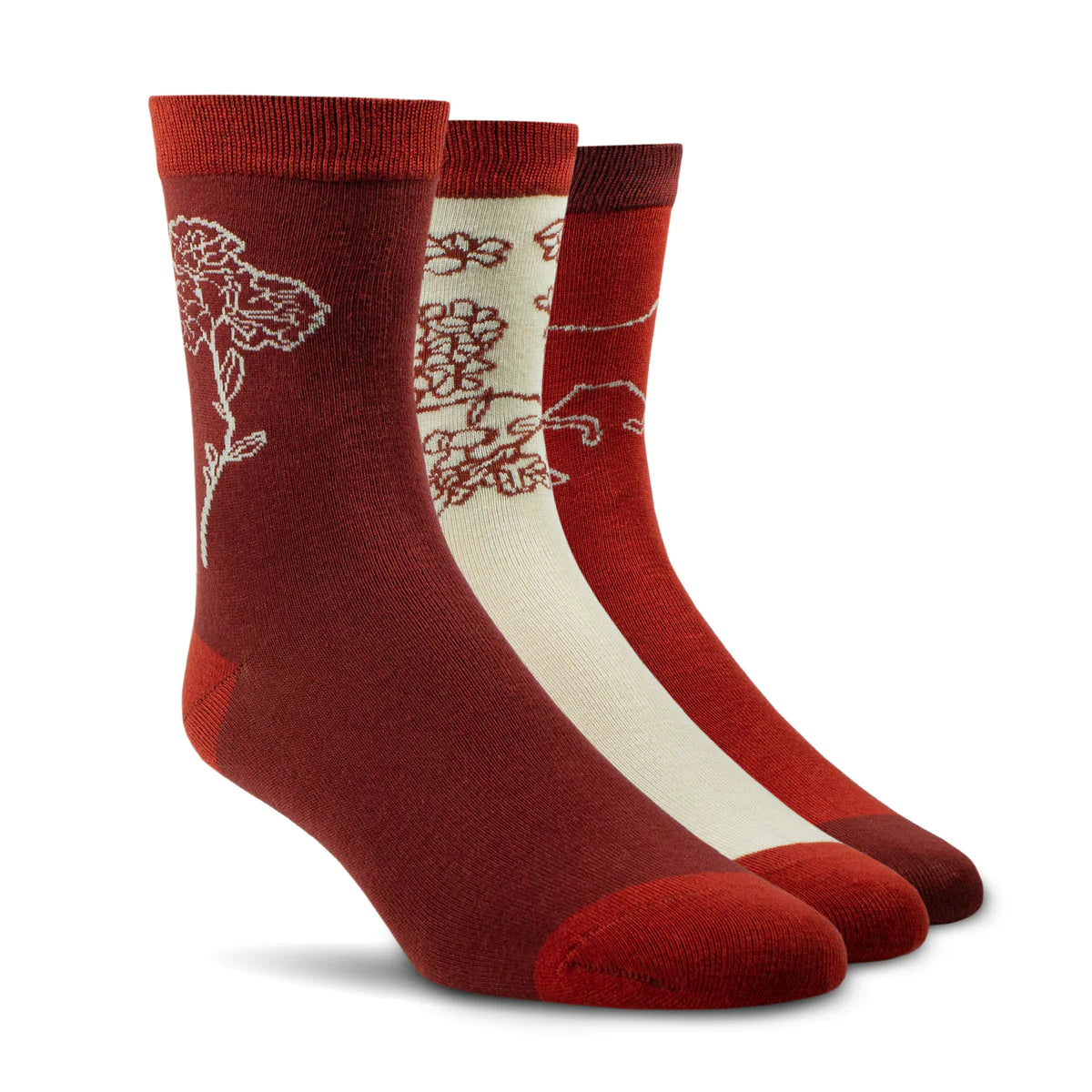 Ariat Wmns Charm Crew Socks Burnt Bruck Toile