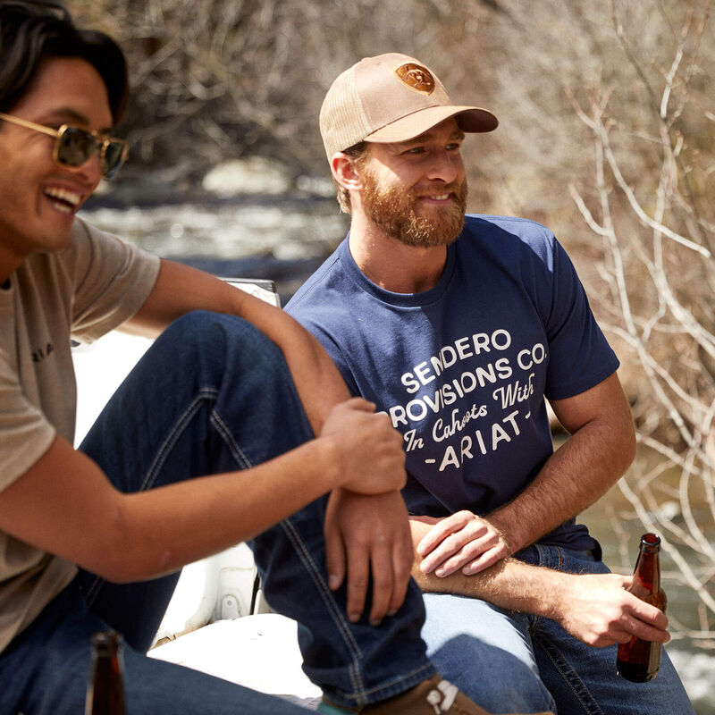 Ariat Mns Sendero Provisions SS T Shirt Navy - Clearance - Saddleworld Ipswich