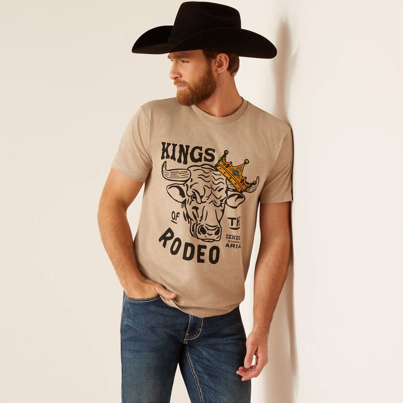 Ariat Mns Sendero King Cow SS T Shirt Coatmeal Heather - EOFY Sale