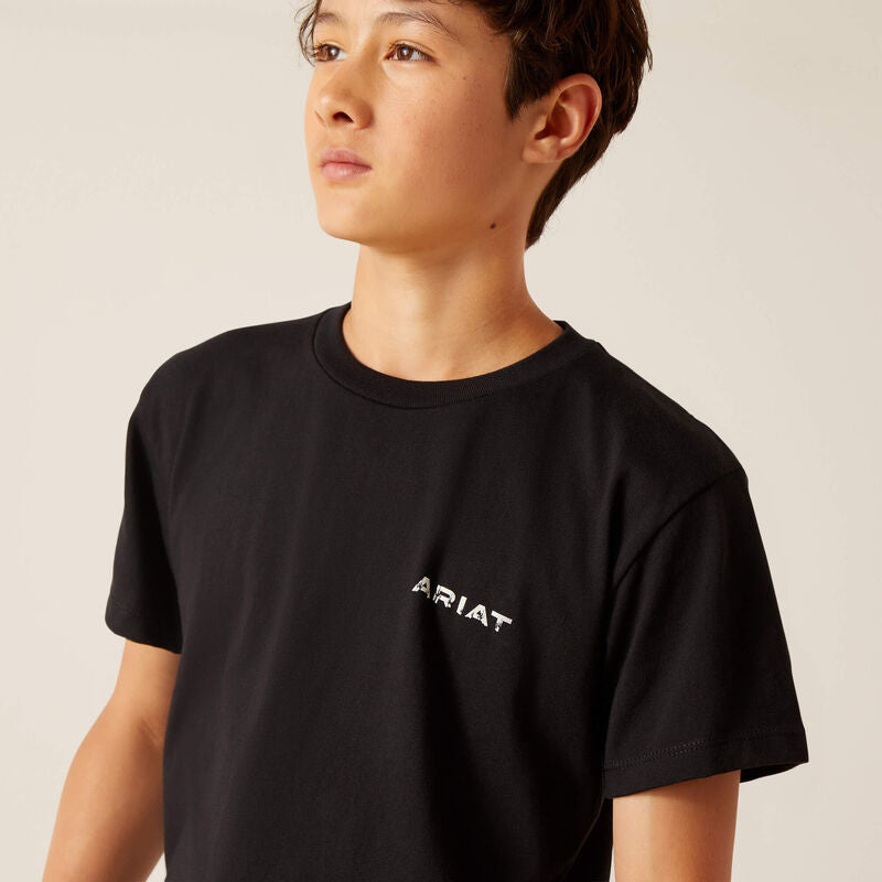 Ariat Bys SW Cacti SS T Shirt Black