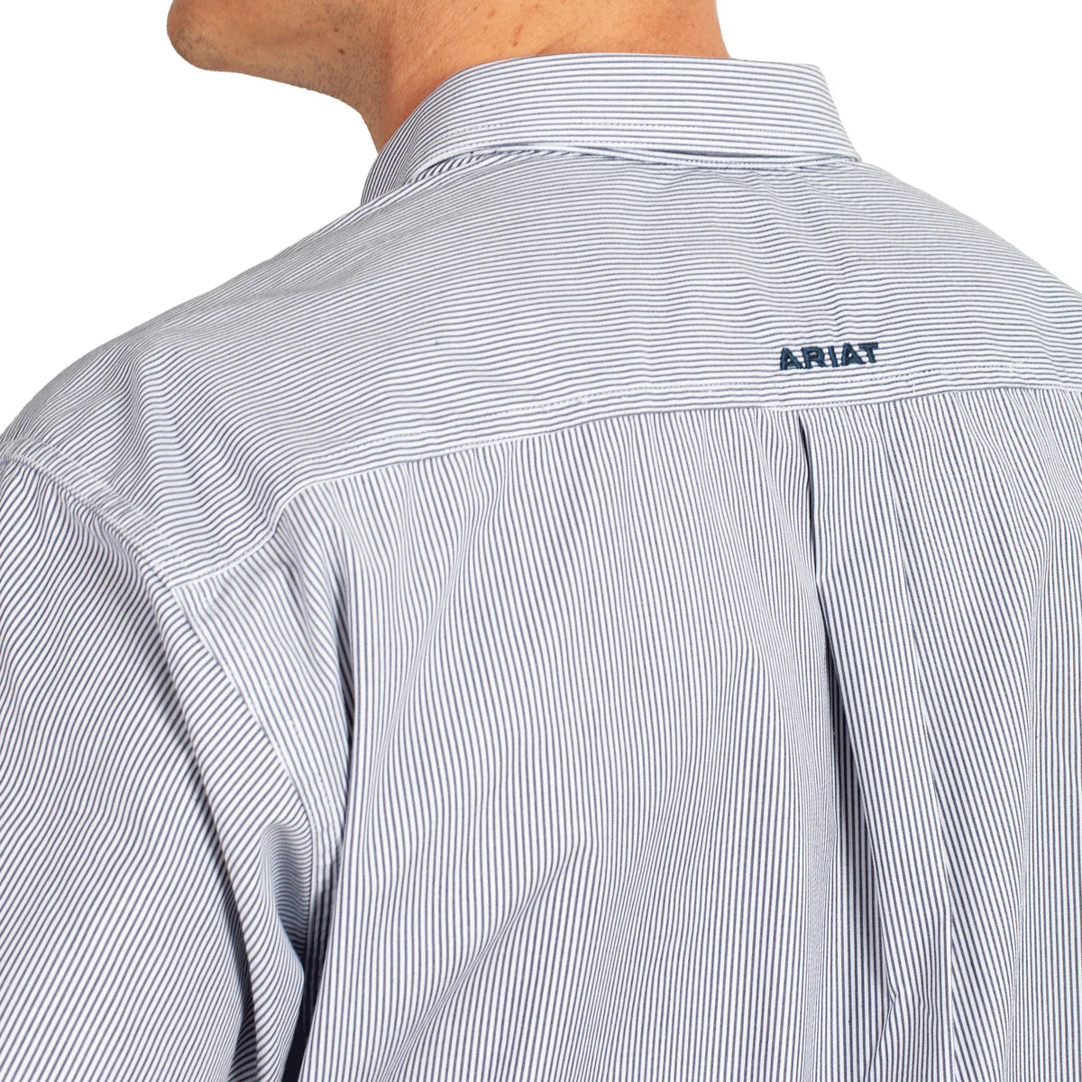 Ariat Mns Pro Series Cliff LS Shirt Navy Stripe - Christmas Sale