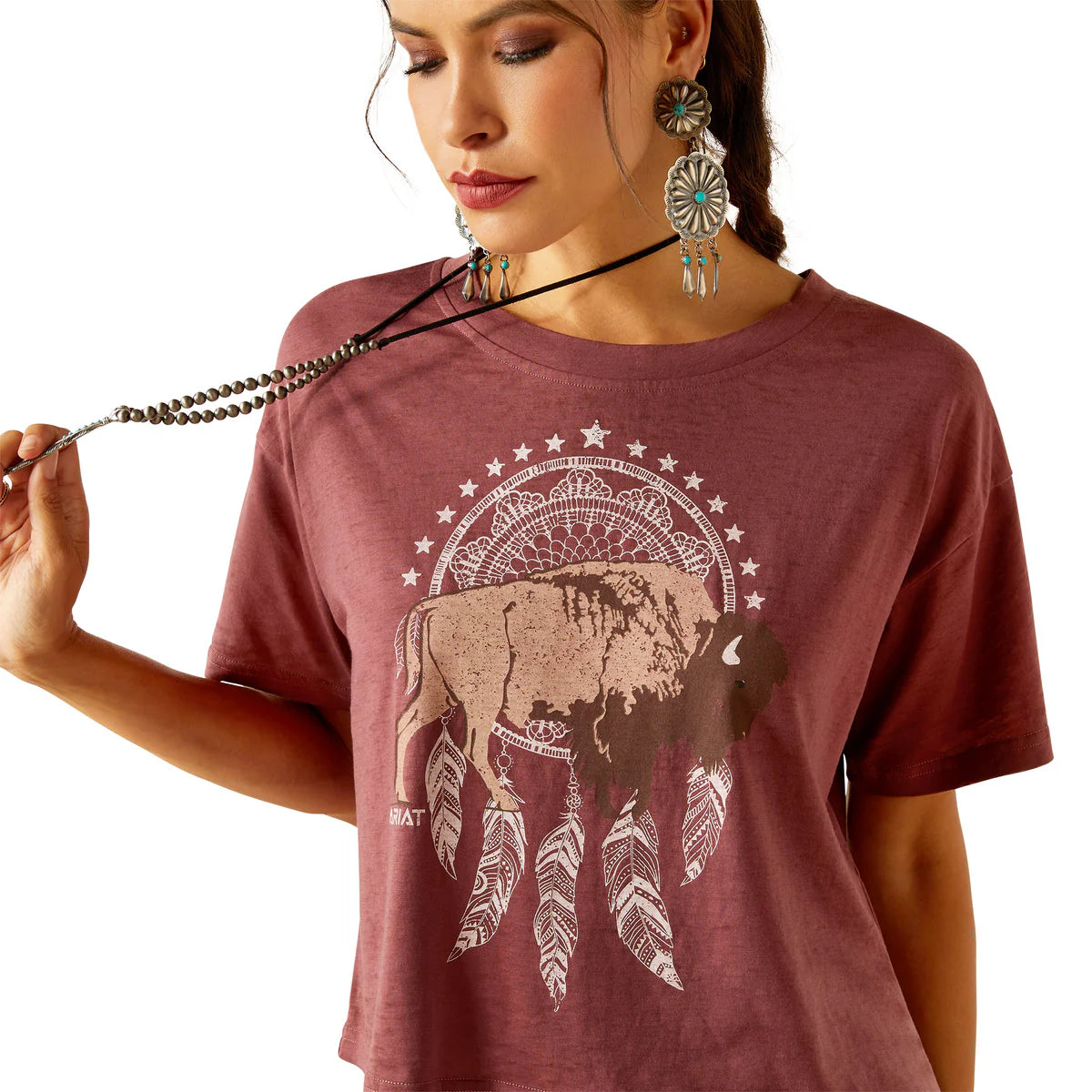 Airat Wms Buffalo Territory Cropped SS Tee Wild Ginger - Black Friday Sale