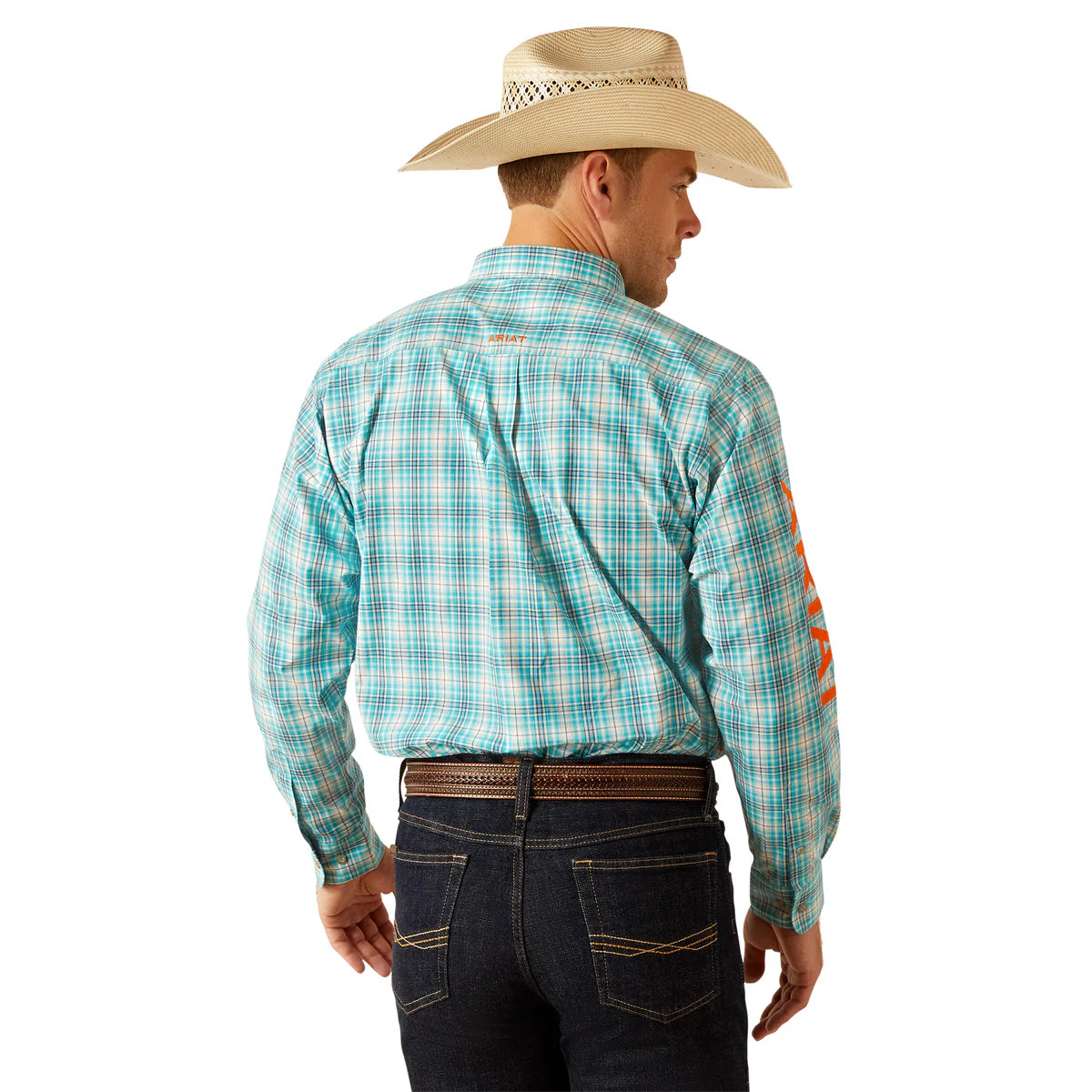 Ariat Mns Pro Team Vincent LS Shirt Turquoise - Black Friday Sale