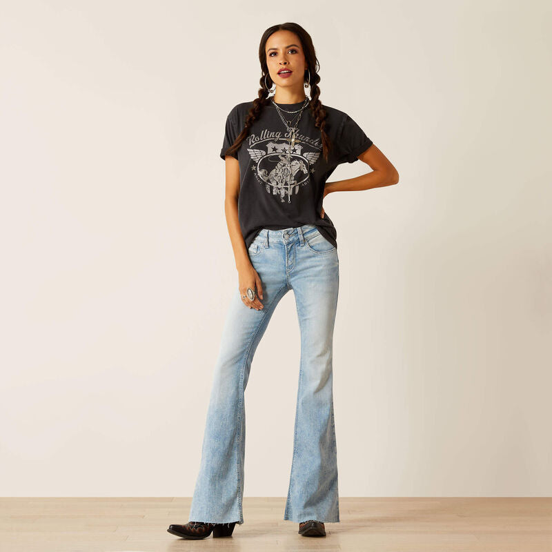 Ariat Wms Perfect Rise Flare Jimena Snowland - EOFY Sale