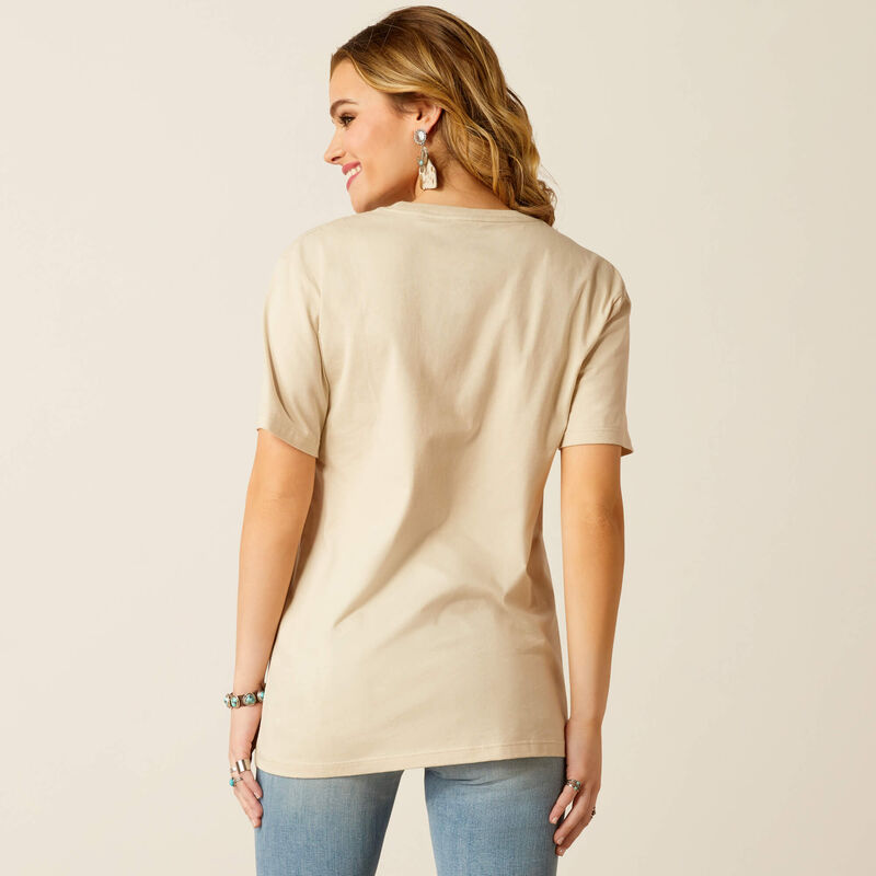 Ariat Wms Keep Walkin Cowboy SS Tee Natural - Black Friday Sale