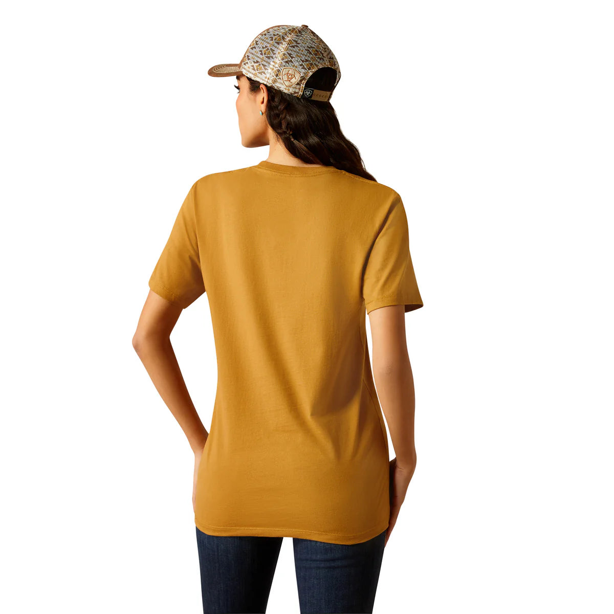Ariat Wms Longhon Brand SS Tee Harvest Gold - Clearance