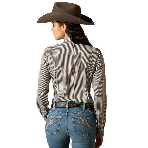 Ariat Wms Kirby Pro Long Sleeve Shirt Relic/White Stripe