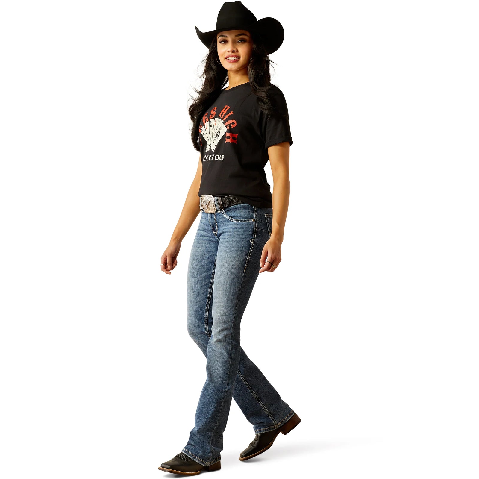 Ariat Wms Perfect Rise Boot Cut Brittany Indianna - Christmas Sale