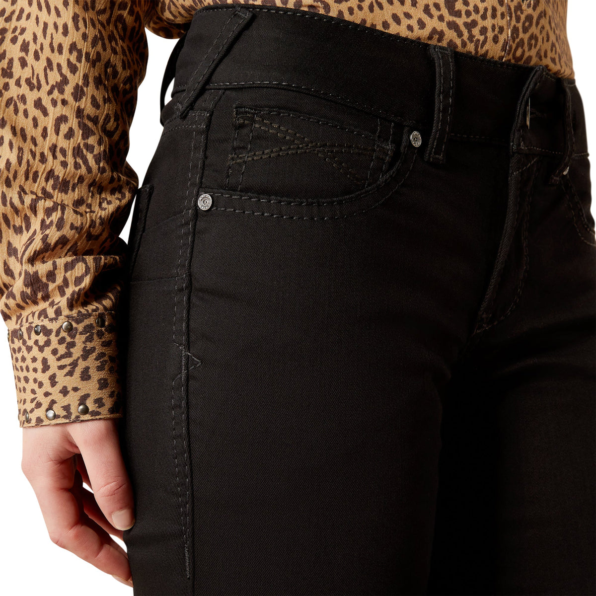 Ariat Wms Perfect Rise Boot Cut Ella Black - Christmas Sale