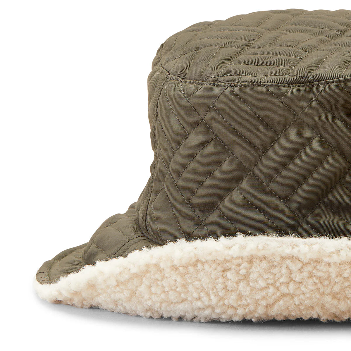 Ariat Unisex Reversible Quilted Bucket Hat Olive Green/Tan - Winter Black Friday Sale