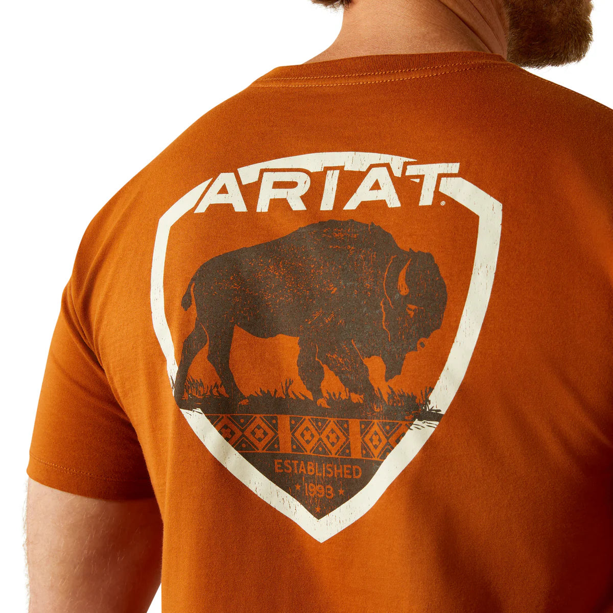 Ariat Mns Buffalo West SS Tee Burnt Umber