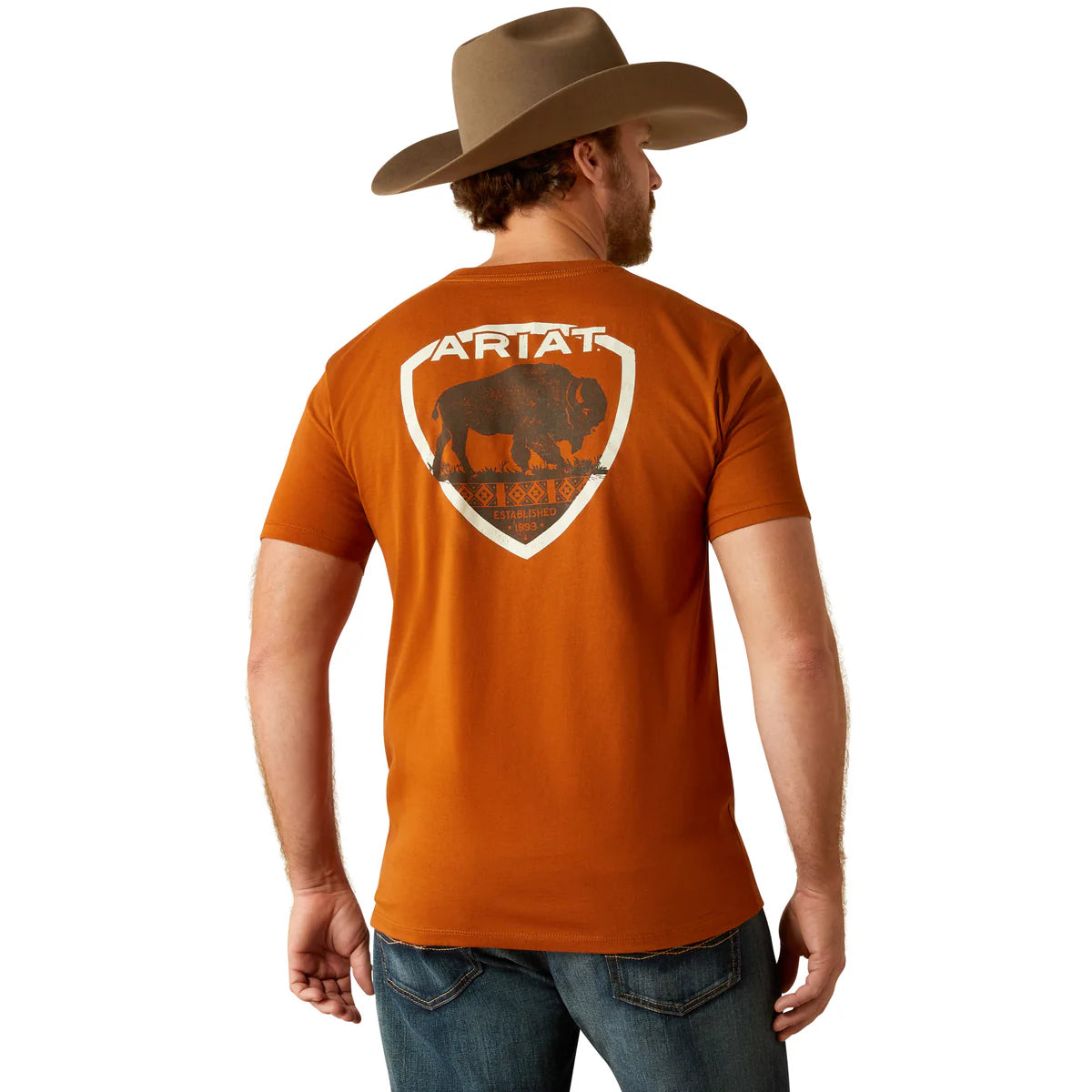 Ariat Mns Buffalo West SS Tee Burnt Umber
