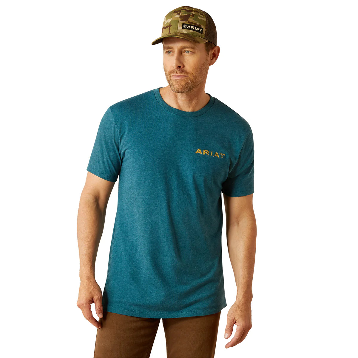 Ariat Mns Played Out SS Tee Deep Sea Heather