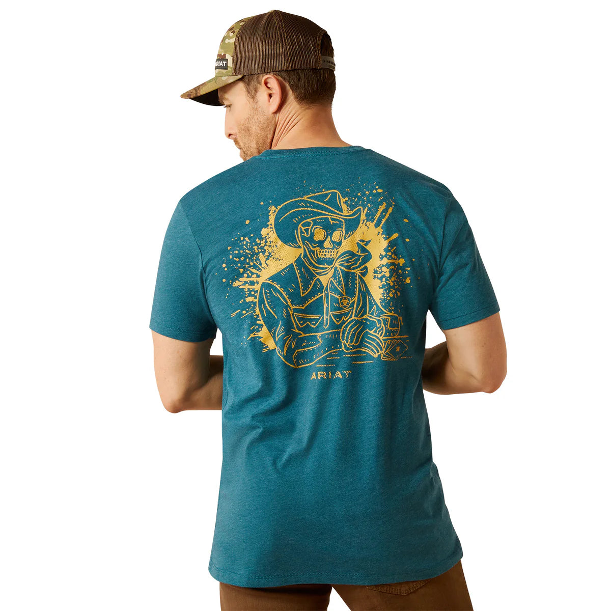 Ariat Mns Played Out SS Tee Deep Sea Heather
