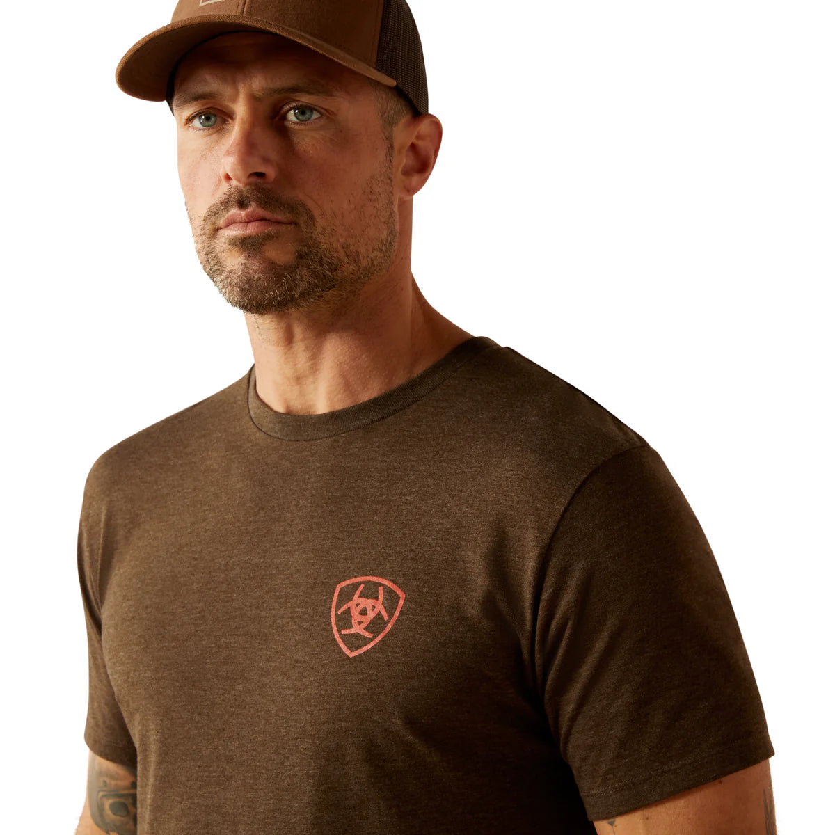 Ariat Mns Modern Mesa SS Tee Brown Heather