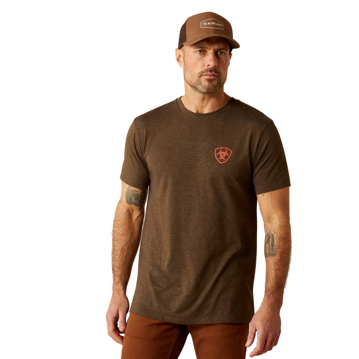 Ariat Mns Modern Mesa SS Tee Brown Heather