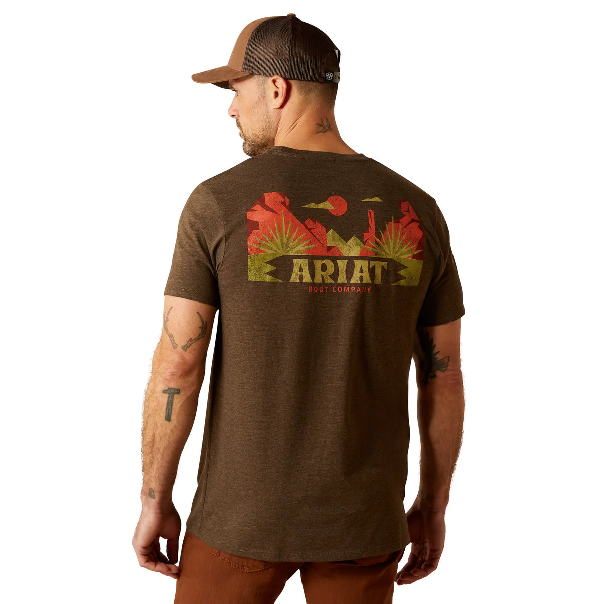 Ariat Mns Modern Mesa SS Tee Brown Heather