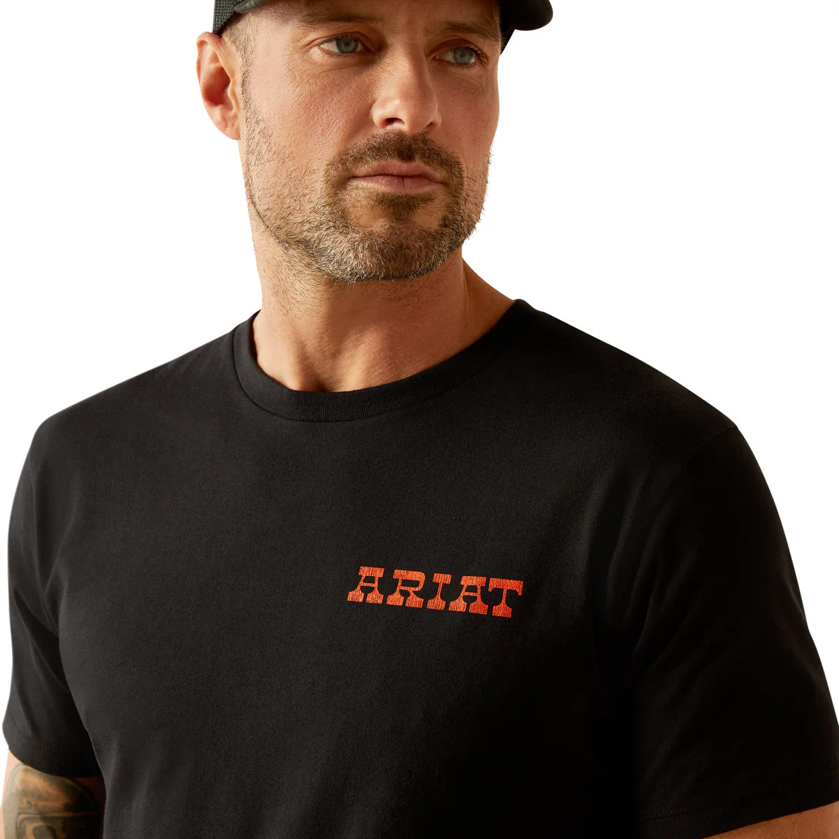 Ariat Mns Denim Badge SS Tee Black