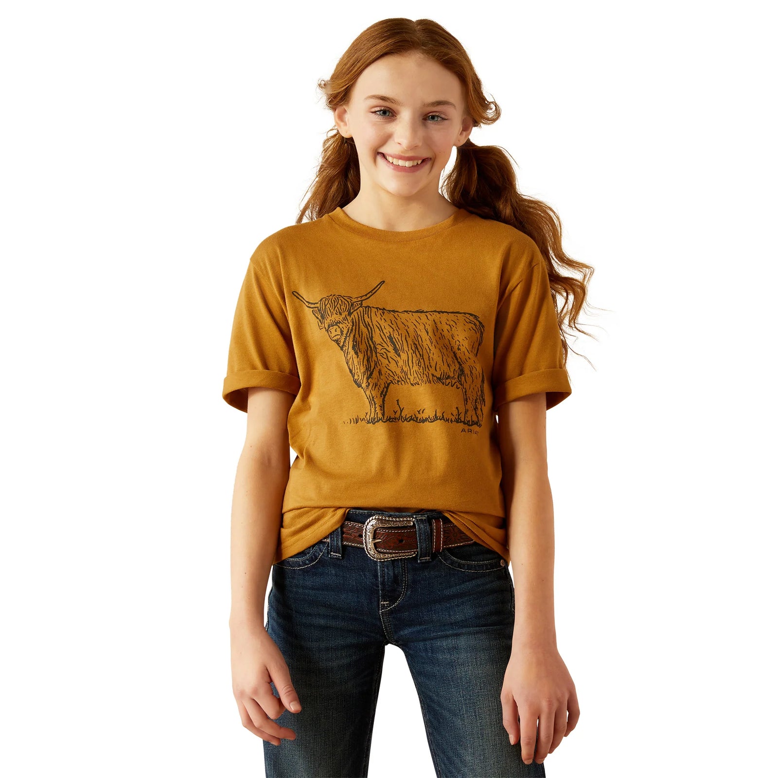 Ariat Gls Highlander SS Tee Harvest Gold - Black Friday Sale
