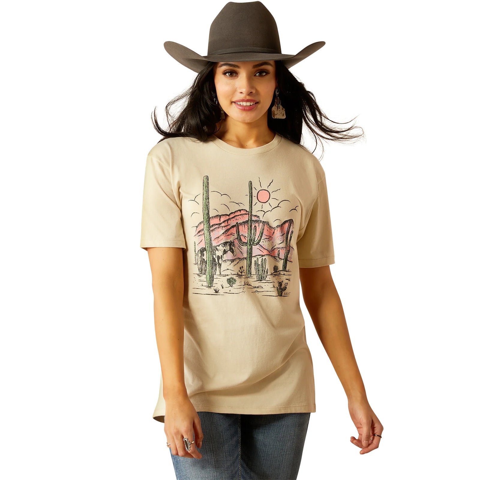 Ariat Wms Horse with No Name SS Tee Natural - Clearance