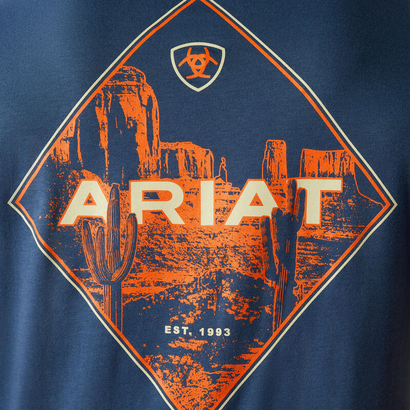 Ariat Mns Diamond Valley SS Tee Space Blue