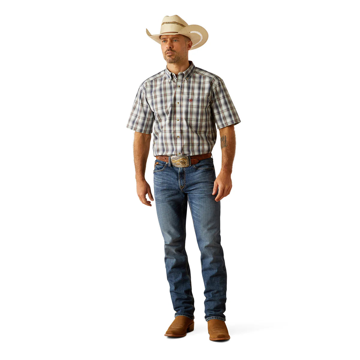 Ariat Mns Pro Series Cruz Classic Fit SS Shirt Navy