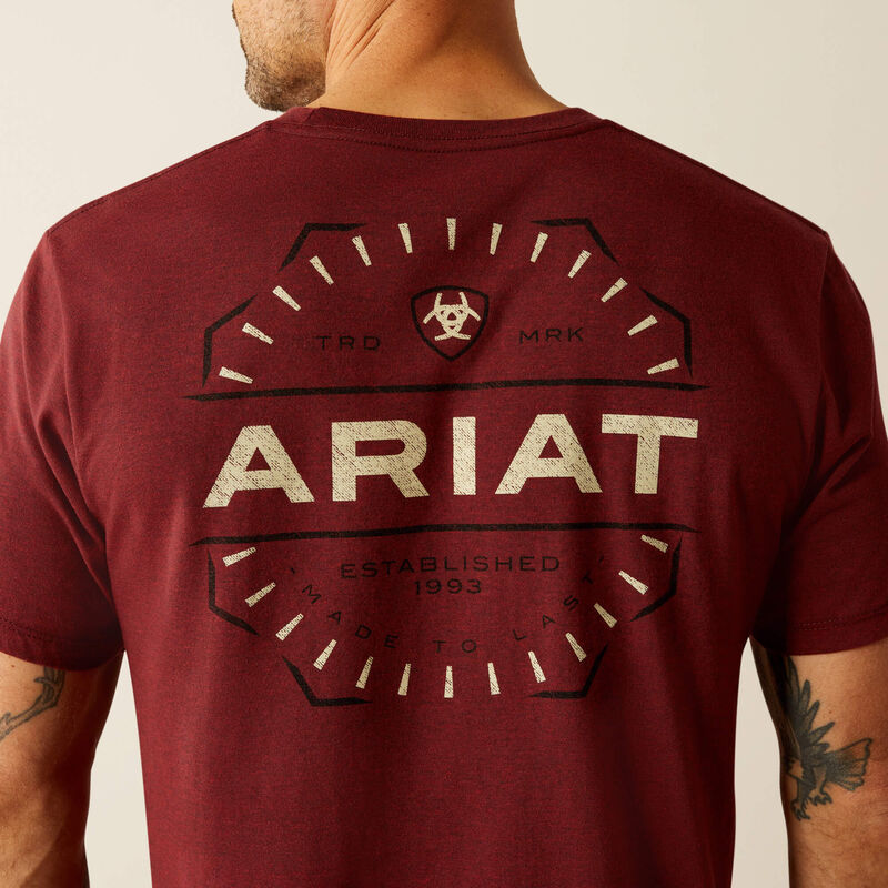 Ariat Mns Explorer Classic SS Tee Crimson Red