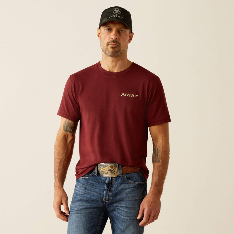 Ariat Mns Explorer Classic SS Tee Crimson Red
