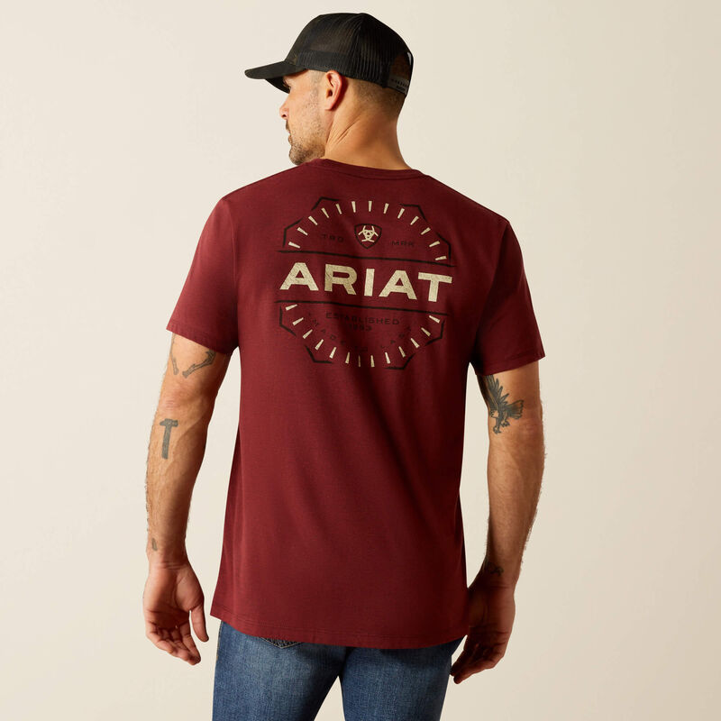 Ariat Mns Explorer Classic SS Tee Crimson Red