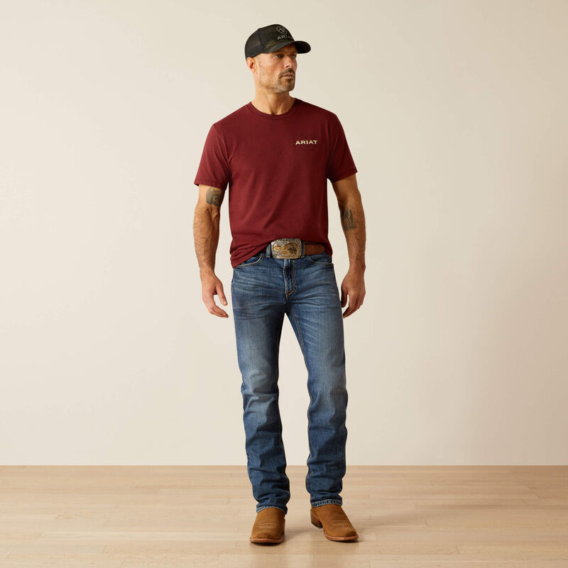 Ariat Mns Explorer Classic SS Tee Crimson Red