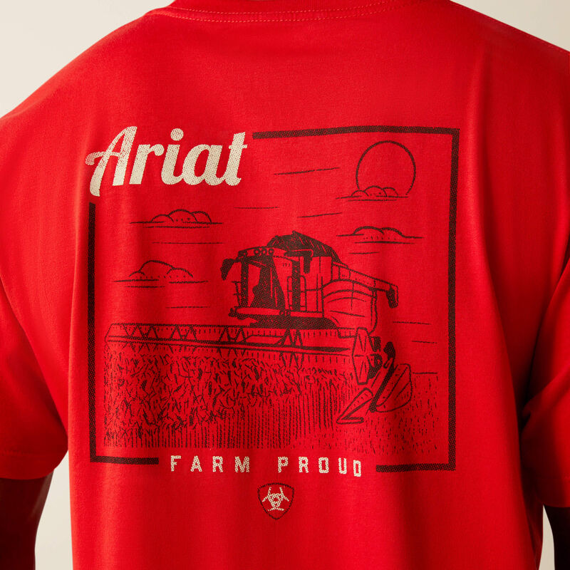 Ariat Mns Proud Farmer SS Tee Redline