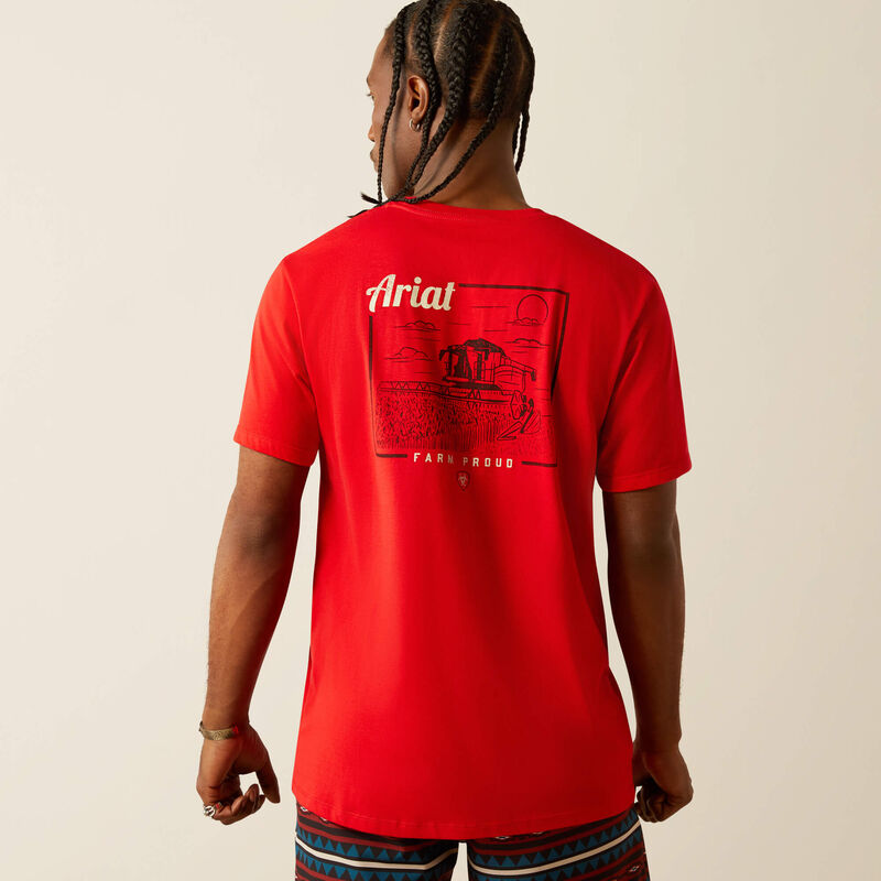 Ariat Mns Proud Farmer SS Tee Redline