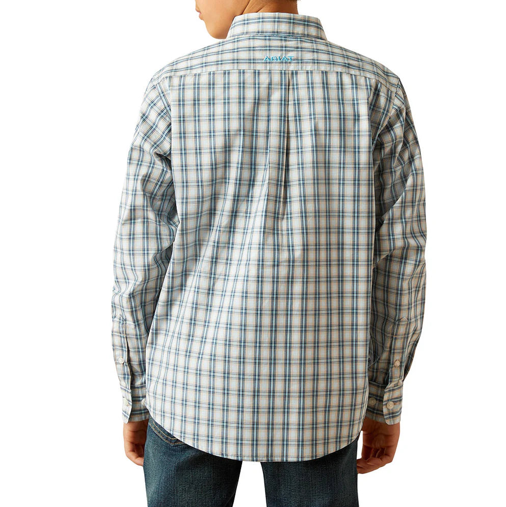 Ariat Bys Pro Series Shelton LS | Country Clothing - Boys Shirt | Saddleworld Ipswich