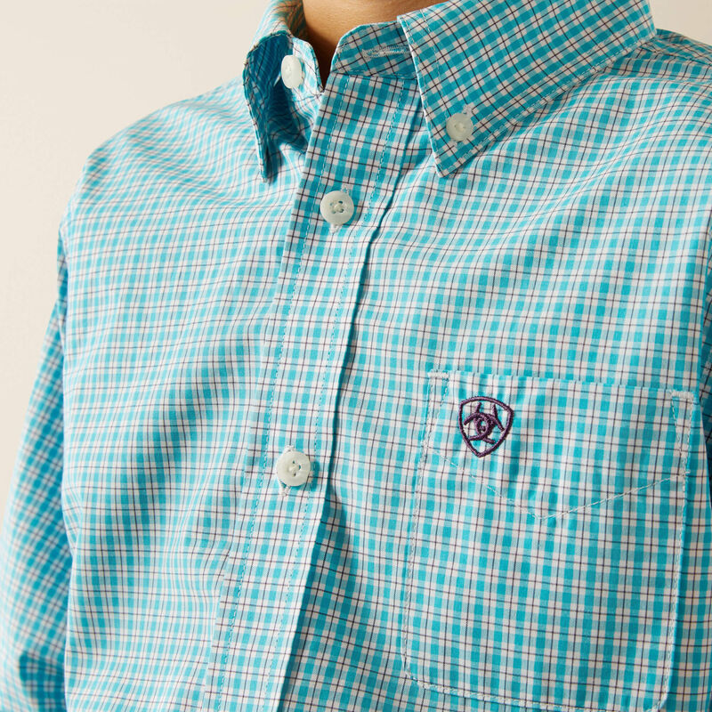 Ariat Bys Pro Series Wilmer LS Shirt Light Blue