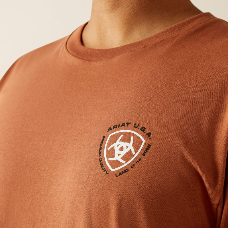 Ariat Mns Loft Simple Seal SS Tee Chutney