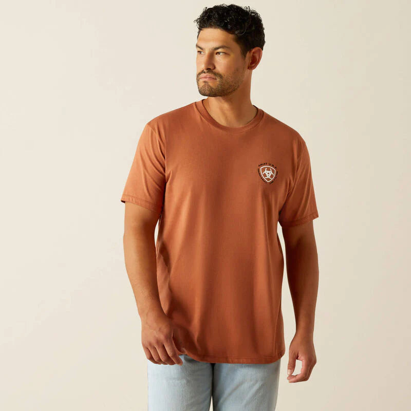 Ariat Mns Loft Simple Seal SS Tee Chutney