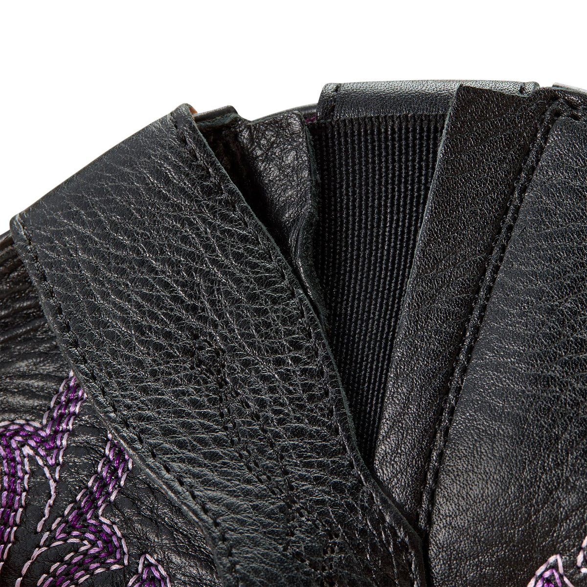 Ariat Wms Round Up Wide Square Toe Stretchfit Black Deertan - Black Friday Sales