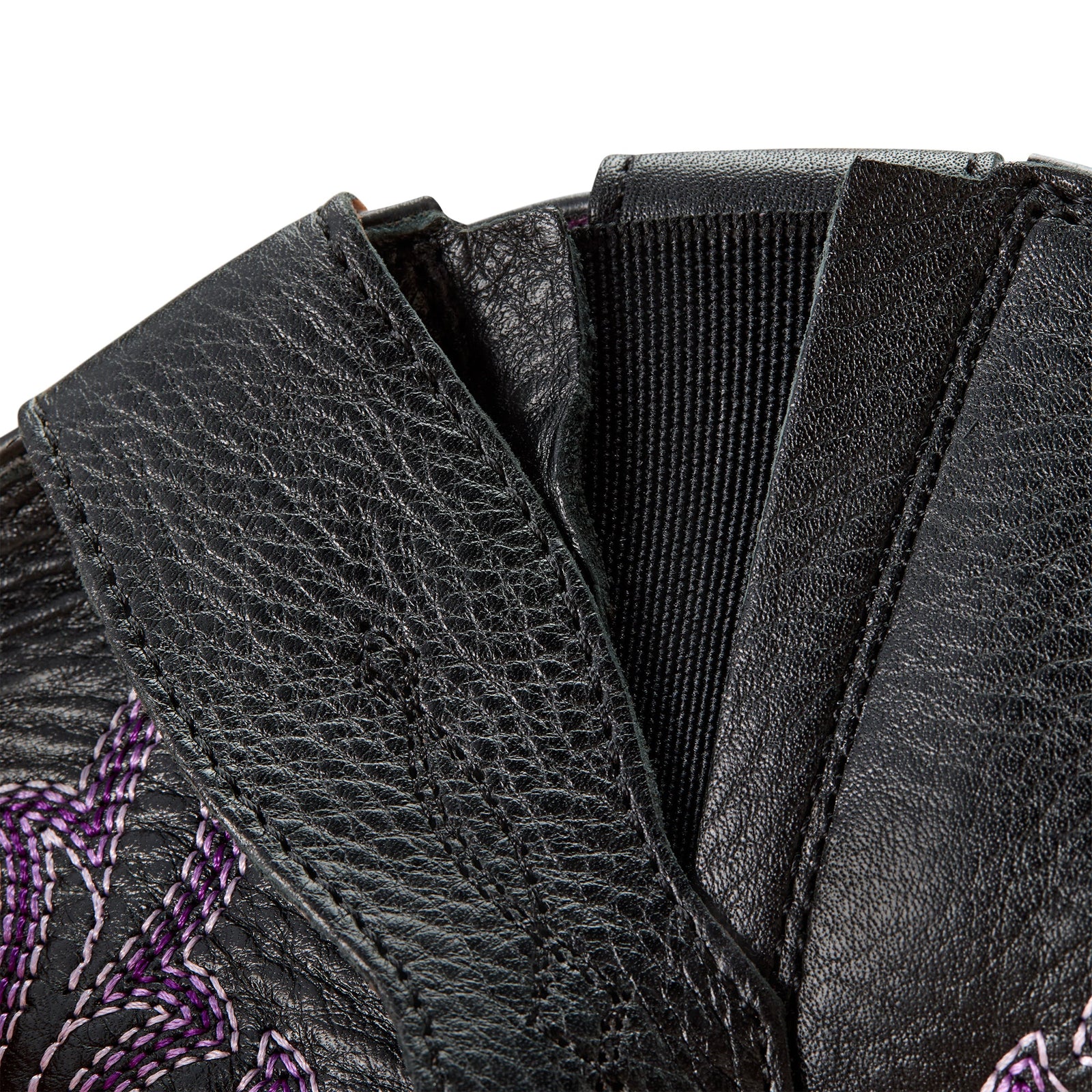 Ariat Wms Round Up Wide Square Toe Stretchfit Black Deertan - Black Friday Sales