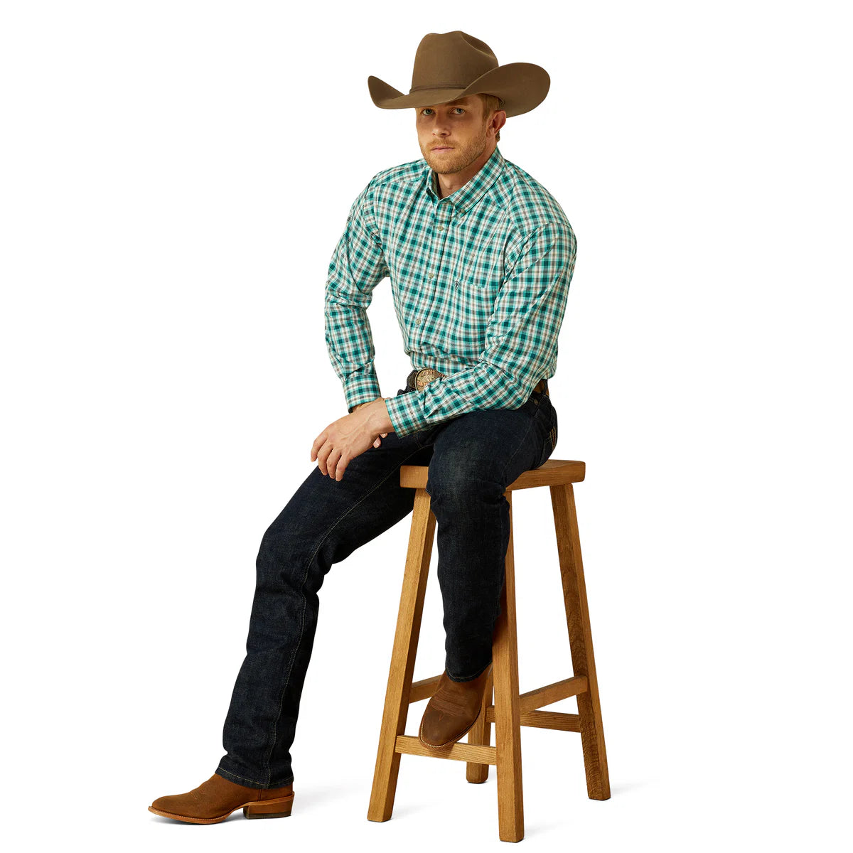 Ariat Mns Pro Series Brayden LS Shirt Teal