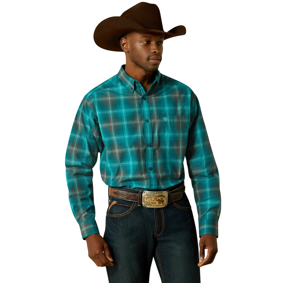 Ariat Mns Pro Series Bear LS Shirt Dark Teal