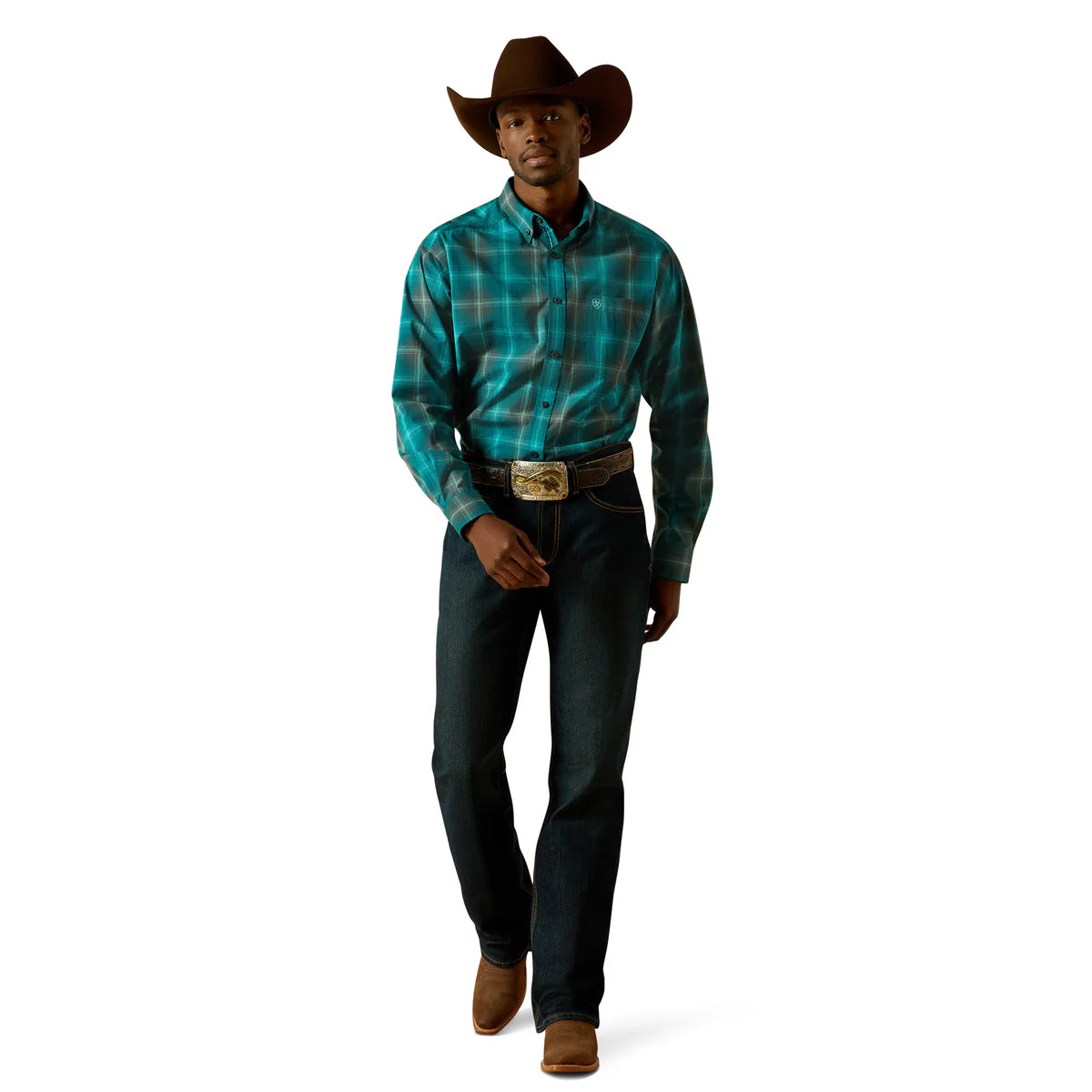 Ariat Mns Pro Series Bear LS Shirt Dark Teal