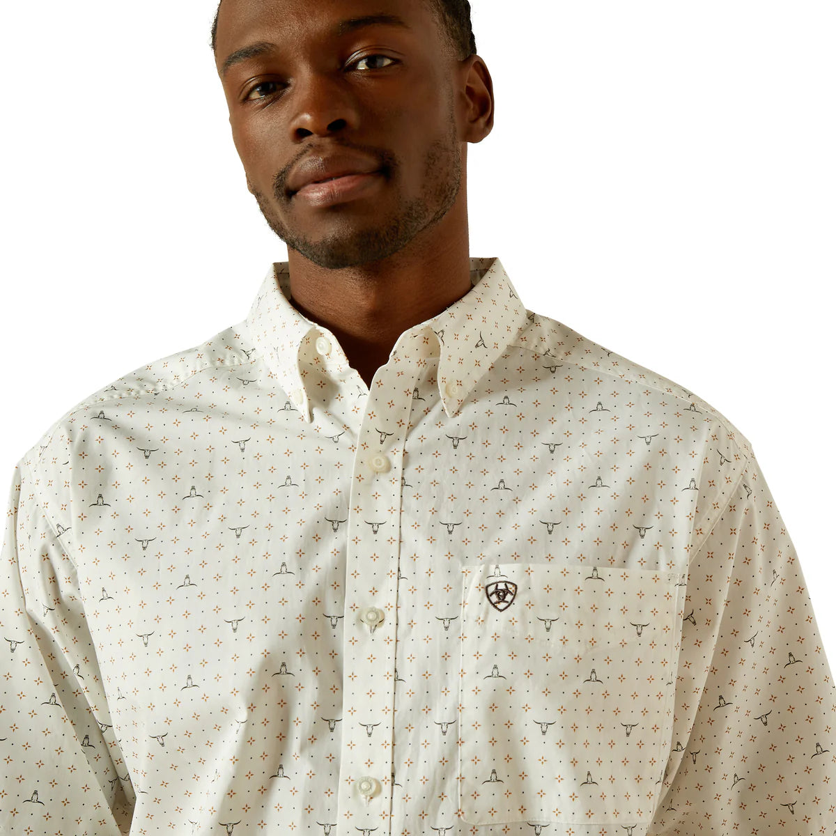Ariat Mns Buster Classic Fit Shirt White