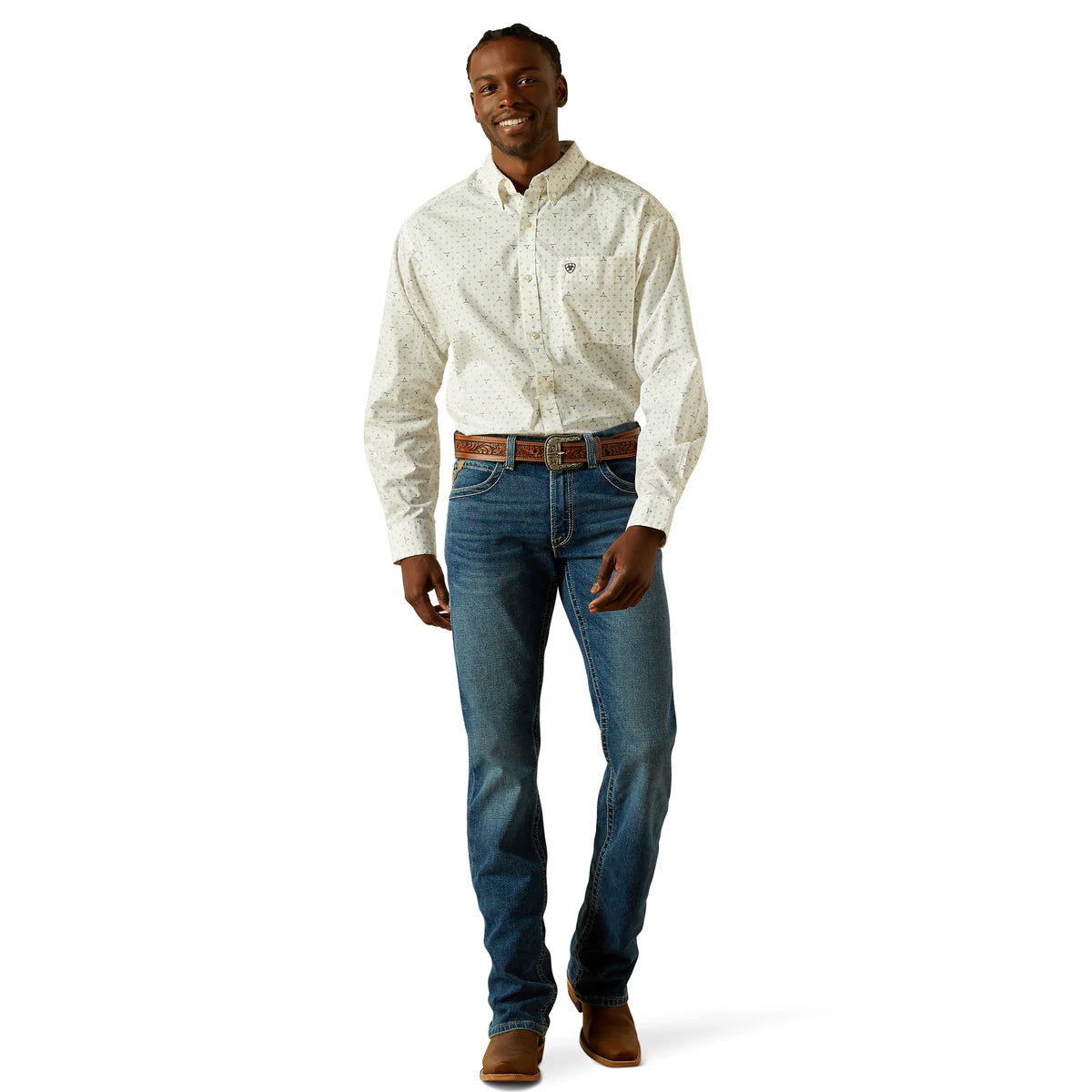 Ariat Mns Buster Classic Fit Shirt White