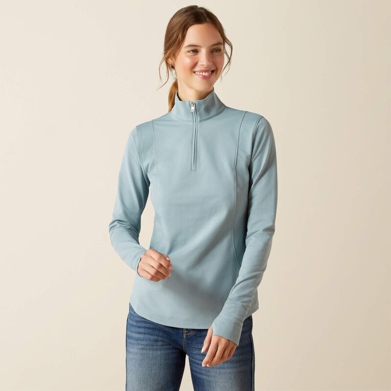 Ariat Wms Gridwork 2.0 LS 1/4 Zip Lead