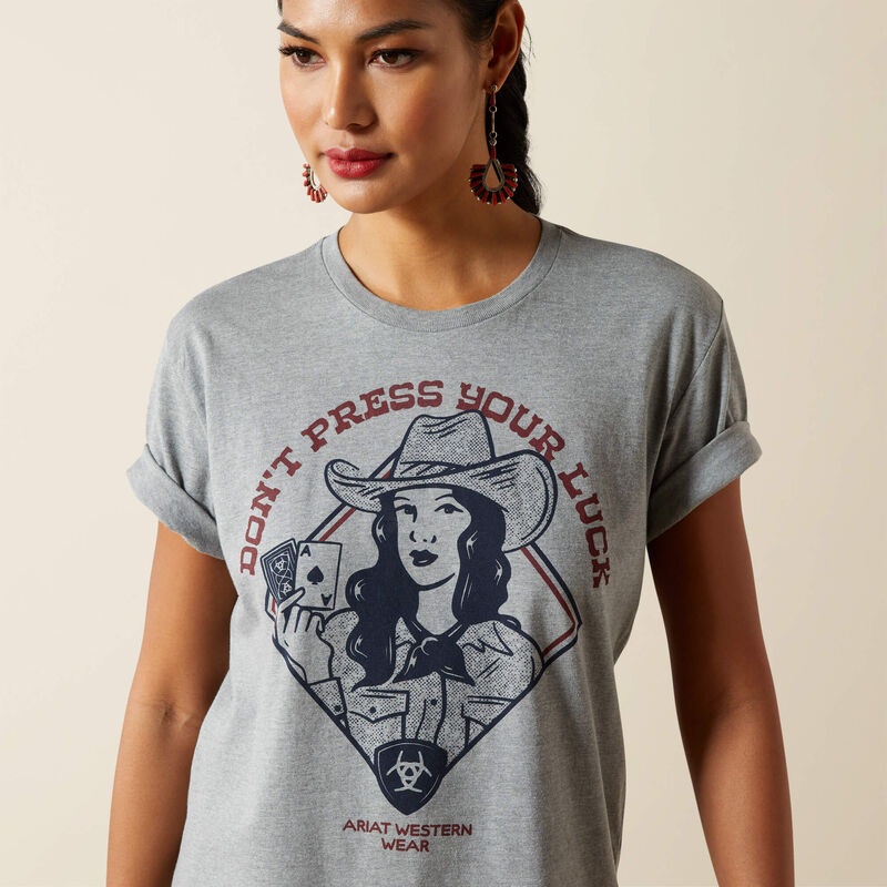 Ariat Wmns Dont Press Your Luck SS Tee Iceberg